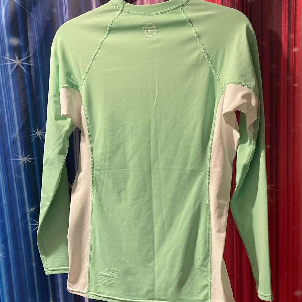 O'Neill Green and White Women's Swim Top - Picture 4 of 6